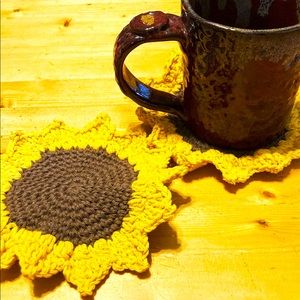 Sunflower coasters